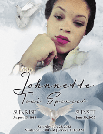 Johnette Toni Spencer Obituary