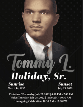 Tommy Holiday Obituary