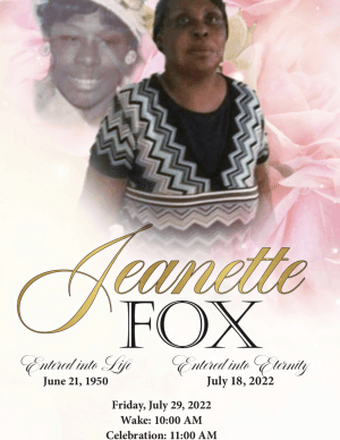 Jeanette Fox Obituary