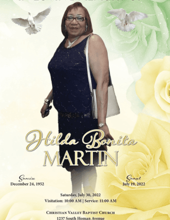 Hilda Bonita Martin Obituary