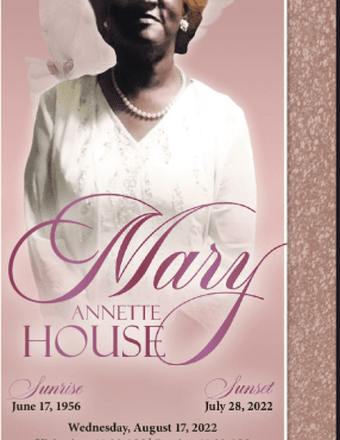 Mary Annette House Obituary