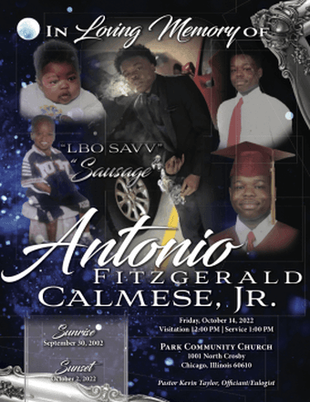Antonio Fitzgearld Calmese Jr. Obituary