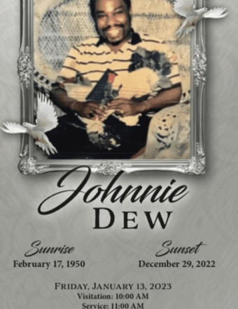 Johnnie Lee Dew Obituary