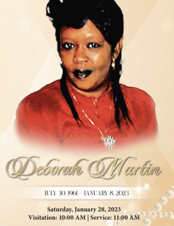 Deborah Martin Obituary