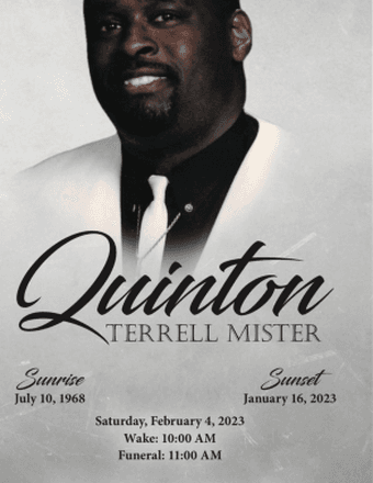 Quinton Terrell Mister Obituary
