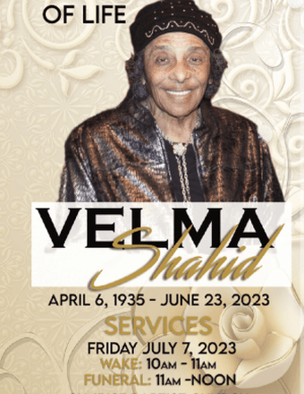 Velma Shahid Obituary