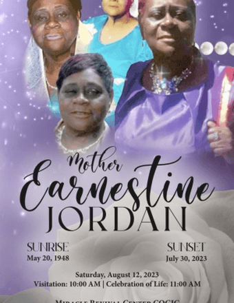 Mother Earnestine Jordan Obituary