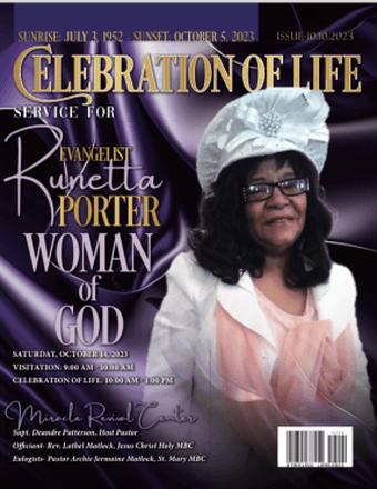 Evangelist Runetta Porter Obituary