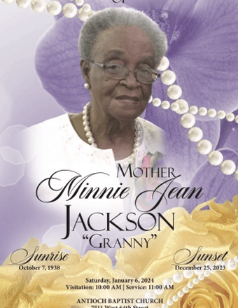 Mother Minnie Jean Jackson Obituary