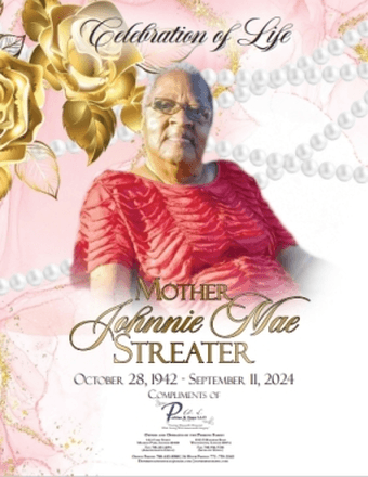 Mother Johnnie Mae Streater Obituary