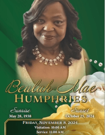 Beulah Mae Humphries Obituary