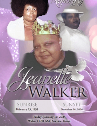 Jeanette Walker Obituary