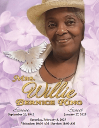 Willie Bernice King Obituary