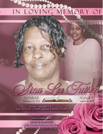 Sina Lee Tutson Obituary